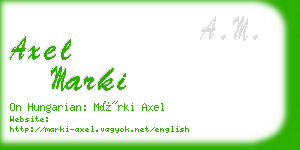 axel marki business card